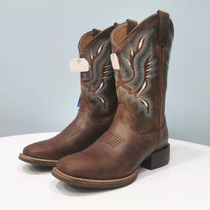 Brand New Western Cowboy Boots All-match Women's Boots Leather Sleeve Knight